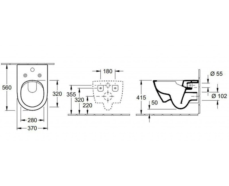 Piekaramais pods Villeroy & Boch Subway 2.0 Aquareduct DirectFlush ar CeramicPlus Rimless bez vāka balts 5614A1R1