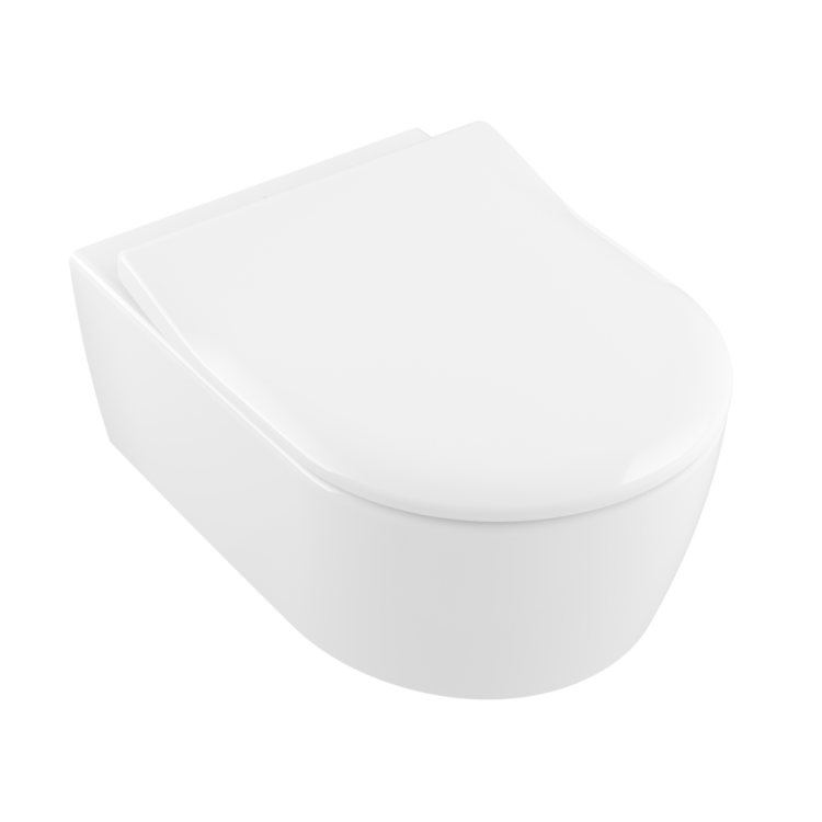 Подвесной унитаз Villeroy & Boch Avento Rimless с крышкой 5656RSR1 Подвесной унитаз Villeroy & Boch Avento Rimless с крышкой 5656RSR1
