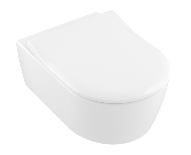 Подвесной унитаз Villeroy & Boch Avento Rimless с крышкой 5656RSR1