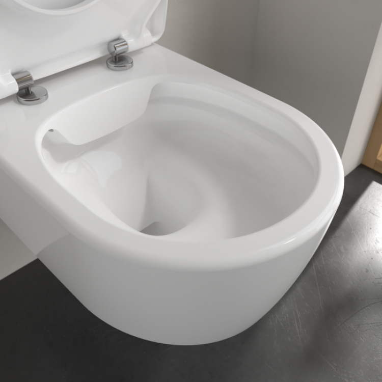 Подвесной унитаз Villeroy & Boch Avento Rimless с крышкой 5656RSR1 Подвесной унитаз Villeroy & Boch Avento Rimless с крышкой 5656RSR1