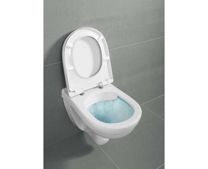 Piekaramais pods Villeroy & Boch O.novo AntiBac , CeramicPlus DirectFlush Rimfree Skalošana AquaReduct, Bez vāka, Balts 5660R0T2