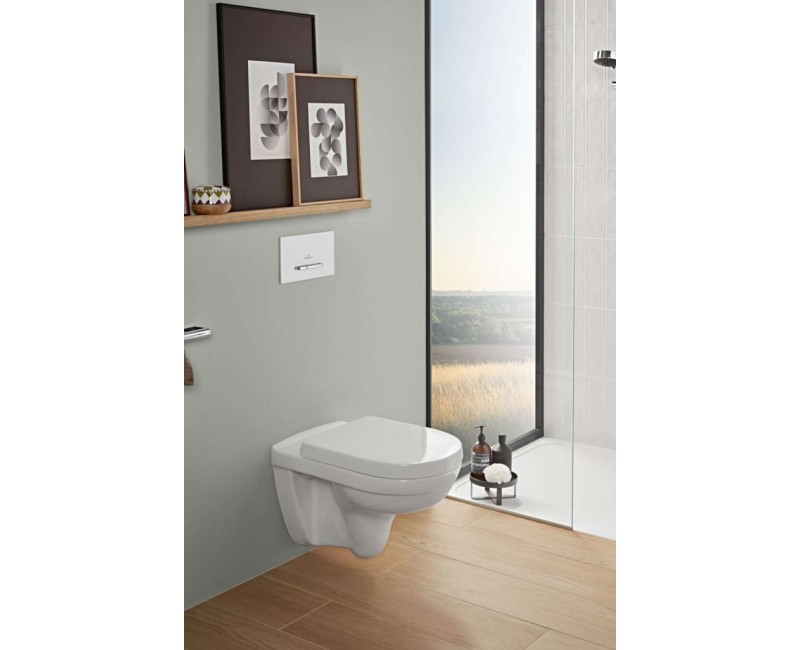 Piekaramais pods Villeroy & Boch O.novo AntiBac , CeramicPlus DirectFlush Rimfree Skalošana AquaReduct, Bez vāka, Balts 5660R0T2