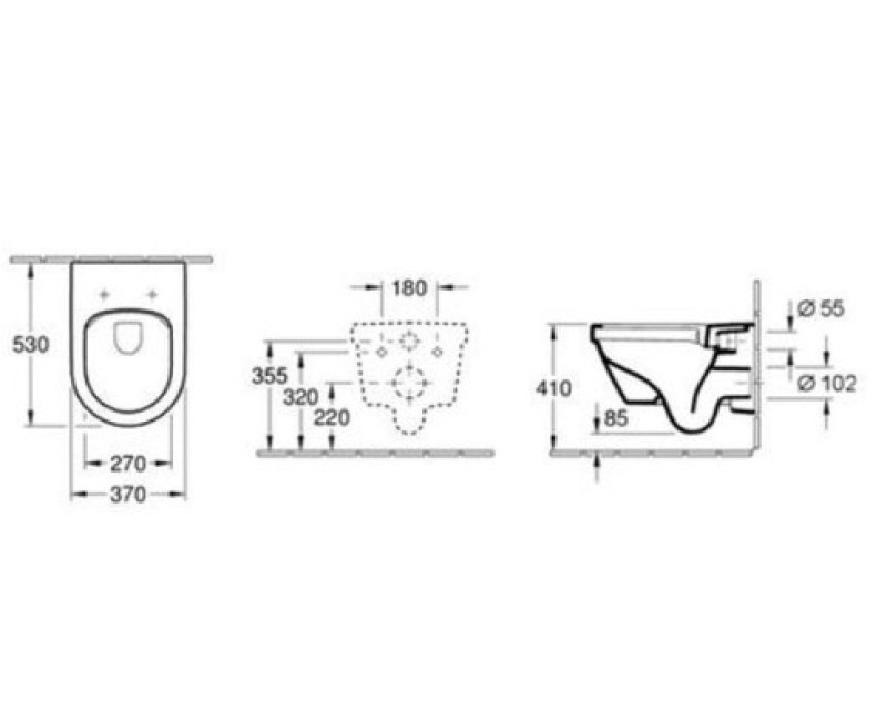 Подвесной унитаз Villeroy & Boch Architectura Rimless с крышкой 5684HRR1