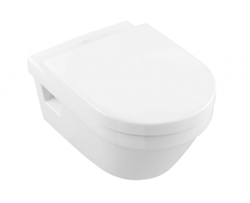 Piekaramais pods Villeroy & Boch Architectura AntiBac , CeramicPlus DirectFlush Rimfree Skalošana AquaReduct, Bez vāka, Balts 5684R0T2