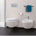 Piekaramais pods Villeroy & Boch Architectura AntiBac , CeramicPlus DirectFlush Rimfree Skalošana AquaReduct, Bez vāka, Balts 5684R0T2