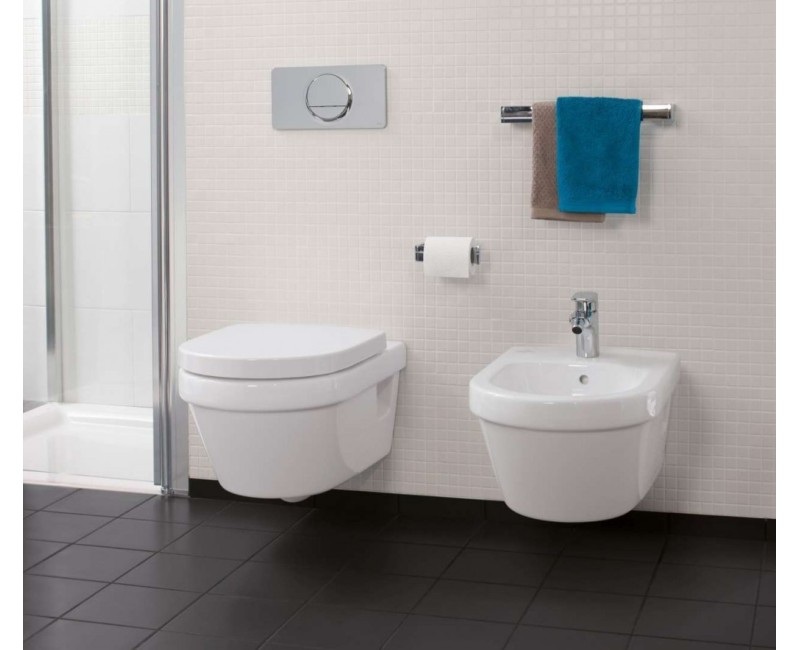 Piekaramais pods Villeroy & Boch Architectura AntiBac , CeramicPlus DirectFlush Rimfree Skalošana AquaReduct, Bez vāka, Balts 5684R0T2