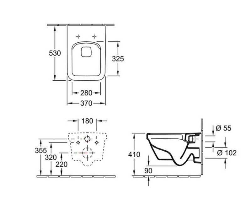 Piekaramais pods Villeroy & Boch Architectura DirectFlush, CeramicPlus, Rimless, ar SoftClose vāku, balts 5685HRR1