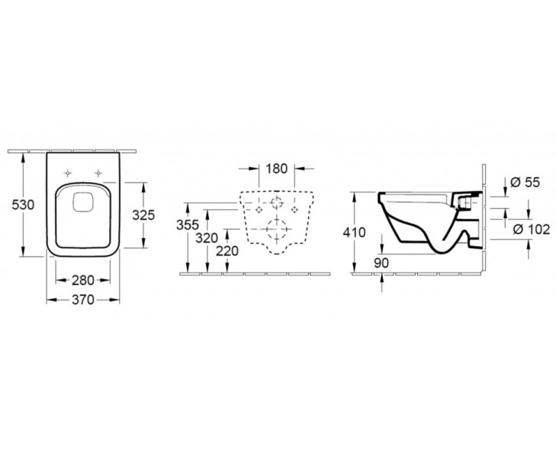 Подвесной унитаз Villeroy & Boch Architectura AntiBac, CeramicPlus DirectFlush Rimfree Flushing AquaReduct, Без крышки, Белый 5685R0R1