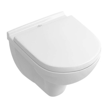 Piekaramais pods Villeroy & Boch O.novo DirectFlush Rimfree AquaReduct skalošana ar SoftClose Vāku, Balts 5688HR01