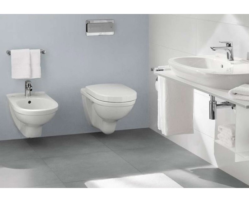 Подвесной унитаз Villeroy & Boch O.novo DirectFlush Rimfree AquaReduct смыв с крышкой SoftClose, белый 5688HR01