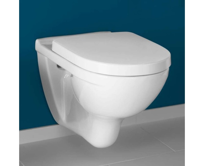 Подвесной унитаз Villeroy & Boch O.novo DirectFlush Rimfree AquaReduct смыв с крышкой SoftClose, белый 5688HR01