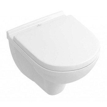 Piekaramais pods Villeroy & Boch O.novo CeramicPlus DirectFlush Rimfree Skalošana AquaReduct, vāks ar SoftClose, Balts 5688HRR1