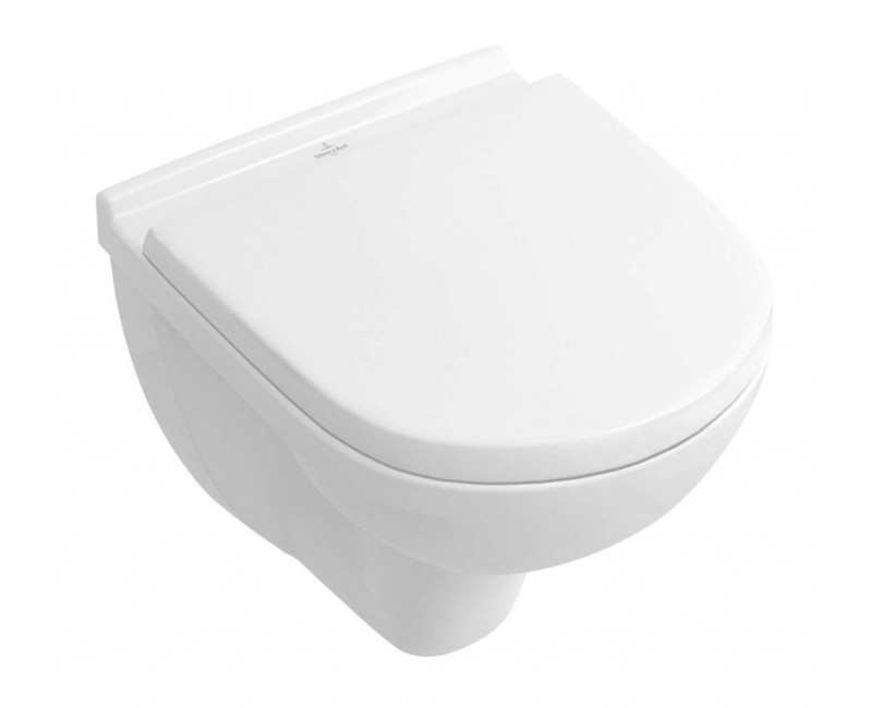 Piekaramais pods Villeroy & Boch O.novo CeramicPlus DirectFlush Rimfree Skalošana AquaReduct, vāks ar SoftClose, Balts 5688HRR1