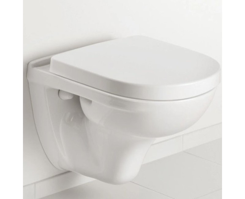 Piekaramais pods Villeroy & Boch O.novo CeramicPlus DirectFlush Rimfree Skalošana AquaReduct, vāks ar SoftClose, Balts 5688HRR1