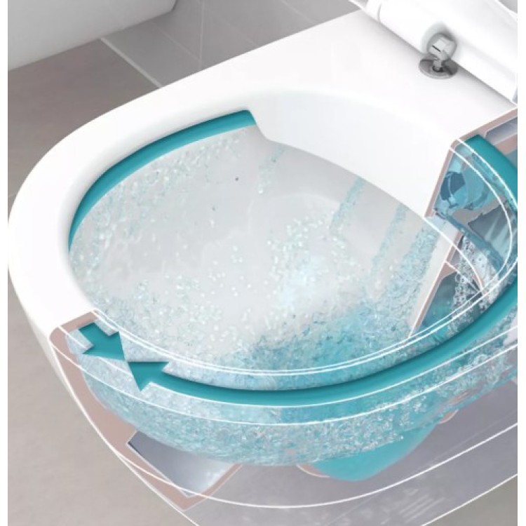 Piekaramais pods Villeroy & Boch Architectura CeramicPlus DirectFlush Rimfree Skalošana AquaReduct, vāks ar SoftClose, Balts 5690R0R1 Piekaramais pods Villeroy & Boch Architectura CeramicPlus DirectFlush Rimfree Skalošana AquaReduct, vāks ar SoftClose, Balts 5690R0R1