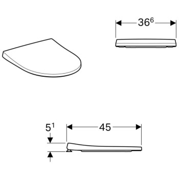 Poda vāks Geberit iCon ar SoftClose Balts 574950000