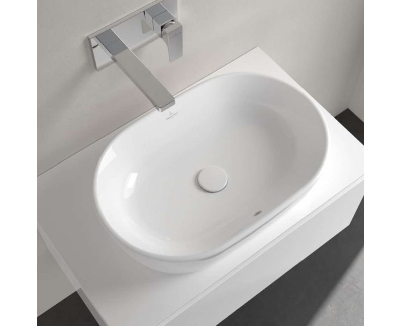 Vannas istabas izlietne Villeroy & Boch Architectura 60x40cm, CeramicPlus apdare, Uz Virsmas, Balta 5A2660R1
