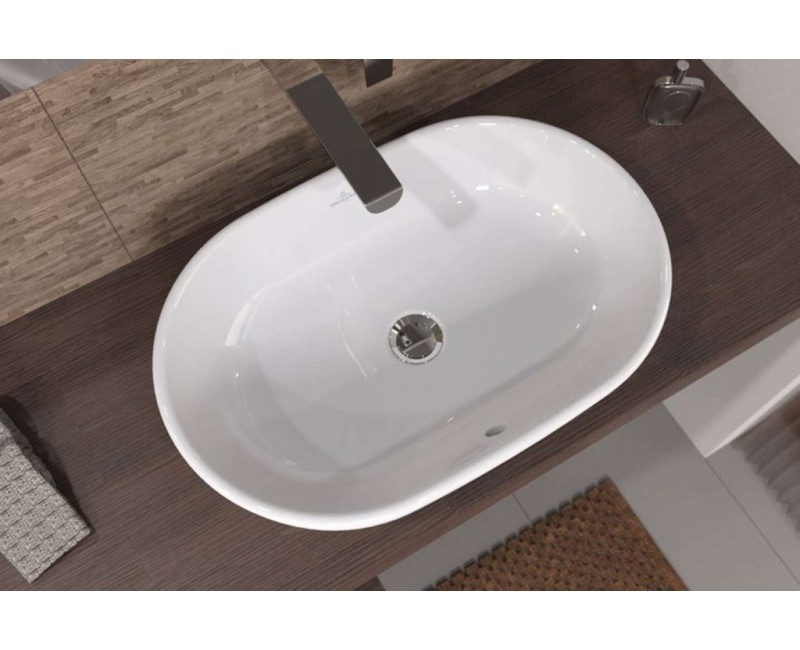 Vannas istabas izlietne Villeroy & Boch Architectura 60x40cm, CeramicPlus apdare, Uz Virsmas, Balta 5A2660R1