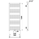 Dvieļu žāvētājs / Radiators Bruckner GRUNT 500x1330mm, Melns Matēts 600.122.6 Dvieļu žāvētājs / Radiators Bruckner GRUNT 500x1330mm, Melns Matēts 600.122.6