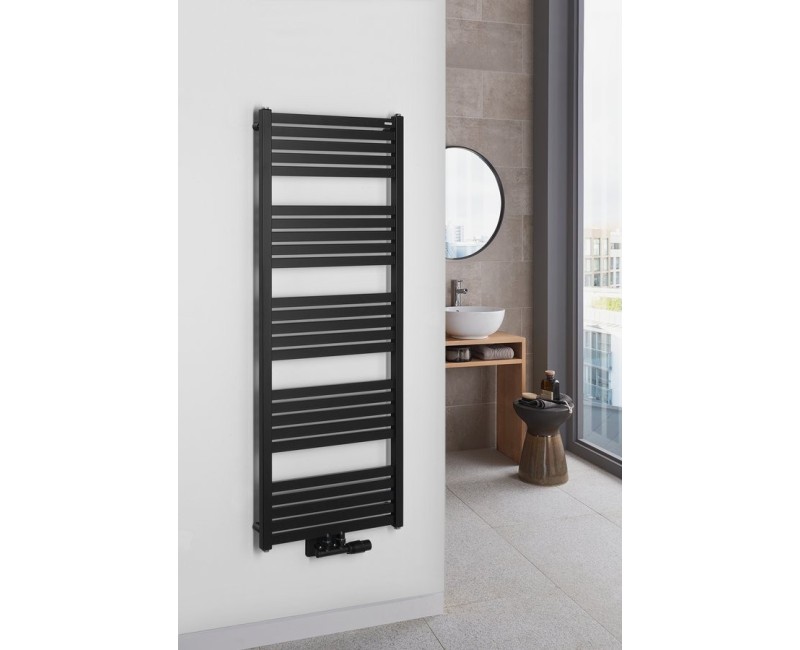 Полотенцесушитель / Радиатор Bruckner GRUNT 500x1330 мм, черный матовый 600.122.6