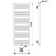 Dvieļu žāvētājs / Radiators Bruckner GRUNT 500x1610mm, Melns Matēts 600.123.6 Dvieļu žāvētājs / Radiators Bruckner GRUNT 500x1610mm, Melns Matēts 600.123.6