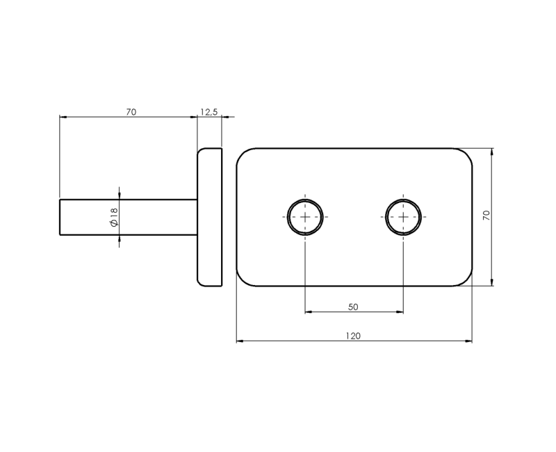 Radiatoru savienojumu komplekts Bruckner Wicher dvieļu žāvētājam / radiatoram 50cm, Hromēta 600.315.1