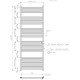 Dvieļu žāvētājs / Radiators Novaserviss 600x1600mm, Balts  600/1600/R,1