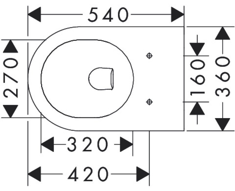 Подвесной унитаз Hansgrohe Rimfree EluPura Original S Без крышки 61178450 Белый