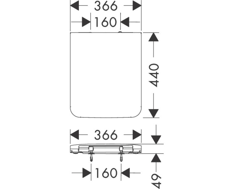 Кришка для унитаза Сиденье для унитаза Hansgrohe EluPura с функцией Soft Close и Quick Release 60198450 Белый