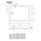 Dušas paliktnis Villeroy & Boch Lifetime Plus 90x120cm, Keramika, Balts 6223N401 Dušas paliktnis Villeroy & Boch Lifetime Plus 90x120cm, Keramika, Balts 6223N401