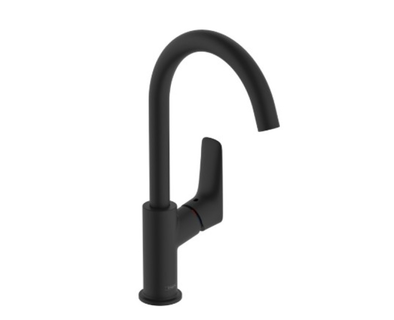 Izlietnes maisītājs Hansgrohe Logis .210 ar grozāmu izteku 71131670 Melns matēts