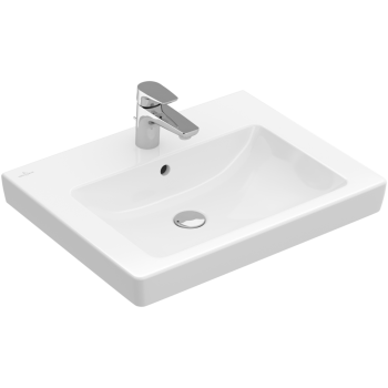 Vannas istabas izlietne Villeroy & Boch Subway 2.0, 60x47 cm, CeramicPlus apdare, Balta 7113F0R1