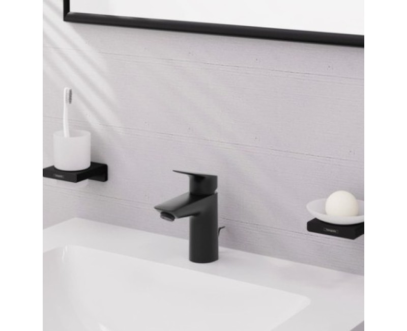 Izlietnes maisītājs Hansgrohe Logis 100 CoolStart ar pop up izplūdi 71102670 Melns Matēts