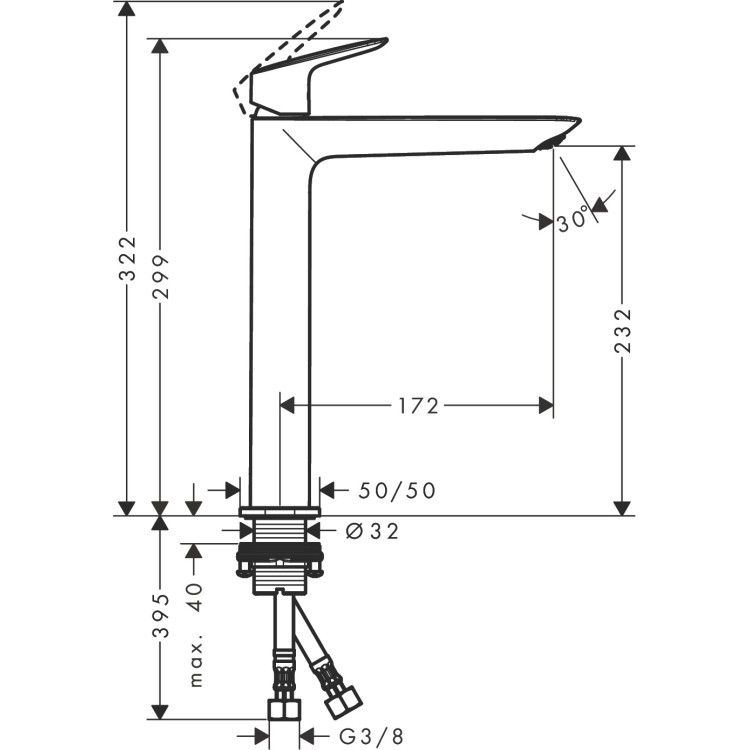 Izlietnes maisītājs Hansgrohe Logis 240 Fine 71258670 Melns Matēts Izlietnes maisītājs Hansgrohe Logis 240 Fine 71258670 Melns Matēts