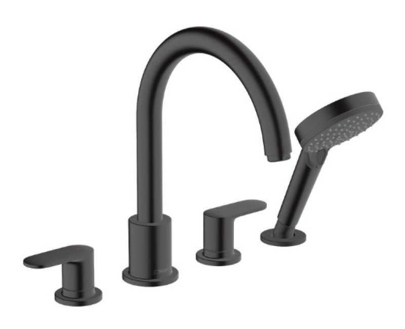 Vannas / Dušas maisītājs Hansgrohe Vernis Blend uz vannas malas 71456670 Melns matēts