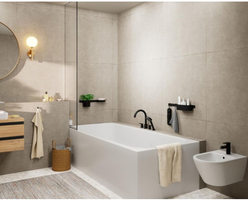 Vannas / Dušas maisītājs Hansgrohe Vernis Blend uz vannas malas 71456670 Melns matēts