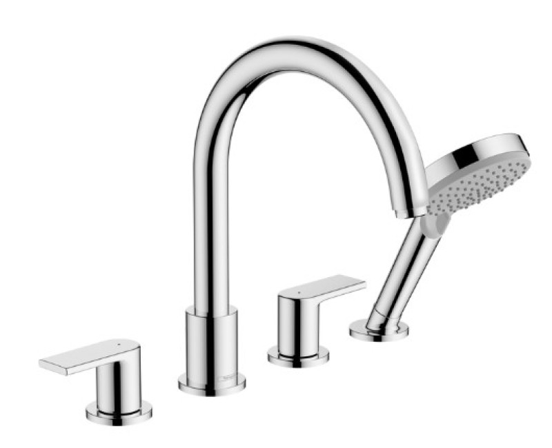 Смеситель для ванны/душа Hansgrohe Vernis Shape на краю ванны 71459000 Hromēts