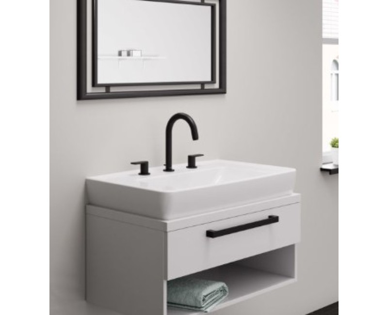 Смеситель для раковины Hansgrohe Vernis Shape с pop up клапаном 71563670 Черный матовый