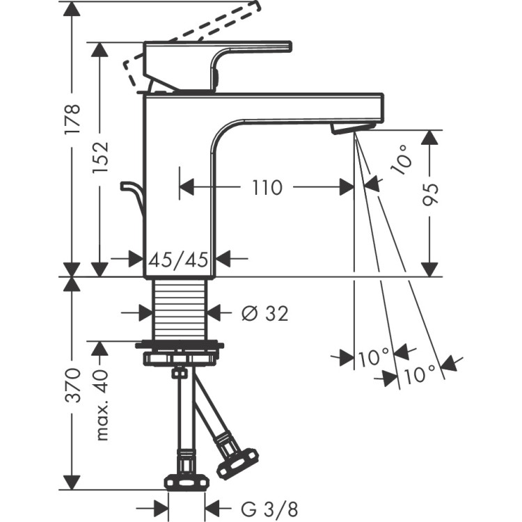 Izlietnes maisītājs Hansgrohe Vernis Shape 100 ar pop up izplūdi 71568000 Hromēts Izlietnes maisītājs Hansgrohe Vernis Shape 100 ar pop up izplūdi 71568000 Hromēts