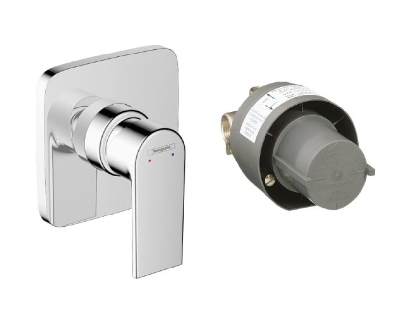 Dušas maisītājs Hansgrohe Vernis Shape iebūvējams ar iebūvējamo daļu Hromēts 71662000