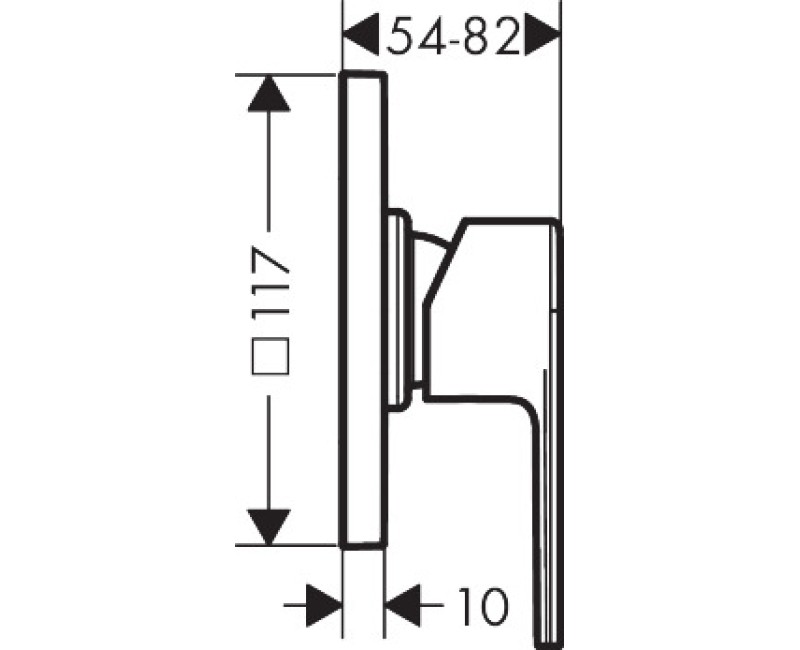 Dušas maisītājs Hansgrohe Vernis Shape iebūvējams ar iebūvējamo daļu Hromēts 71662000