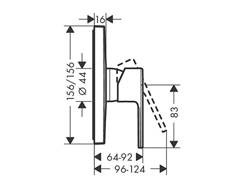 Смеситель для душа Hansgrohe Vernis Shape встраиваемый хром 71668000