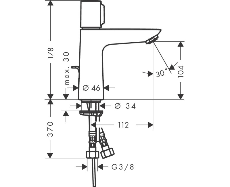 Смеситель для раковины Hansgrohe Talis Select E 110 71751000 Хром