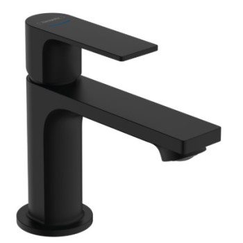 Izlietnes maisītājs Hansgrohe Rebris E Pillar 80 aukstam vai noregulētam ūdenim 72506670 Melns Matēts