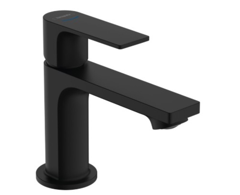 Izlietnes maisītājs Hansgrohe Rebris E Pillar 80 aukstam vai noregulētam ūdenim 72506670 Melns Matēts