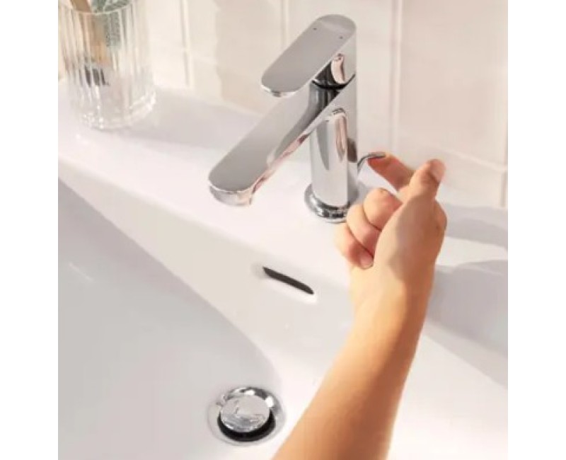 Смеситель для раковины Hansgrohe Rebris S 80 с pop up клапаном 72510000 Хром