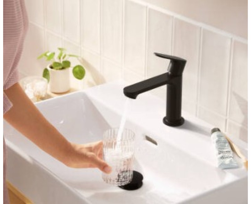 Izlietnes maisītājs Hansgrohe Rebris S 110 CoolStart ar pop up izplūdi 72527670 Melns Matēts