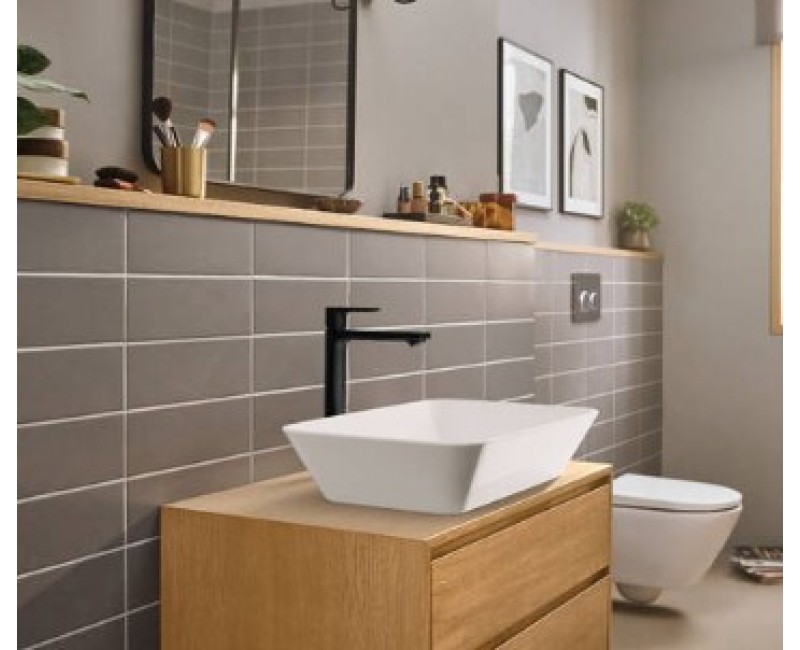 Смеситель для раковины Hansgrohe Rebris E 240 CoolStart с pop up клапаном 72581670 Черный матовый