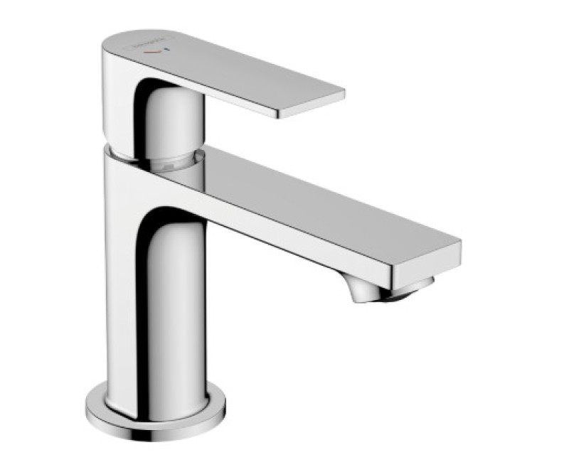 Смеситель для раковины Hansgrohe Rebris E 80 CoolStart EcoSmart+ с pop up клапаном 72587000 хром