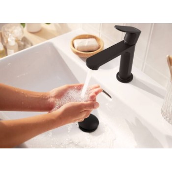 Izlietnes maisītājs Hansgrohe Rebris S 110 CoolStart EcoSmart+ ar pop up izplūdi 72588670 Melns matēts